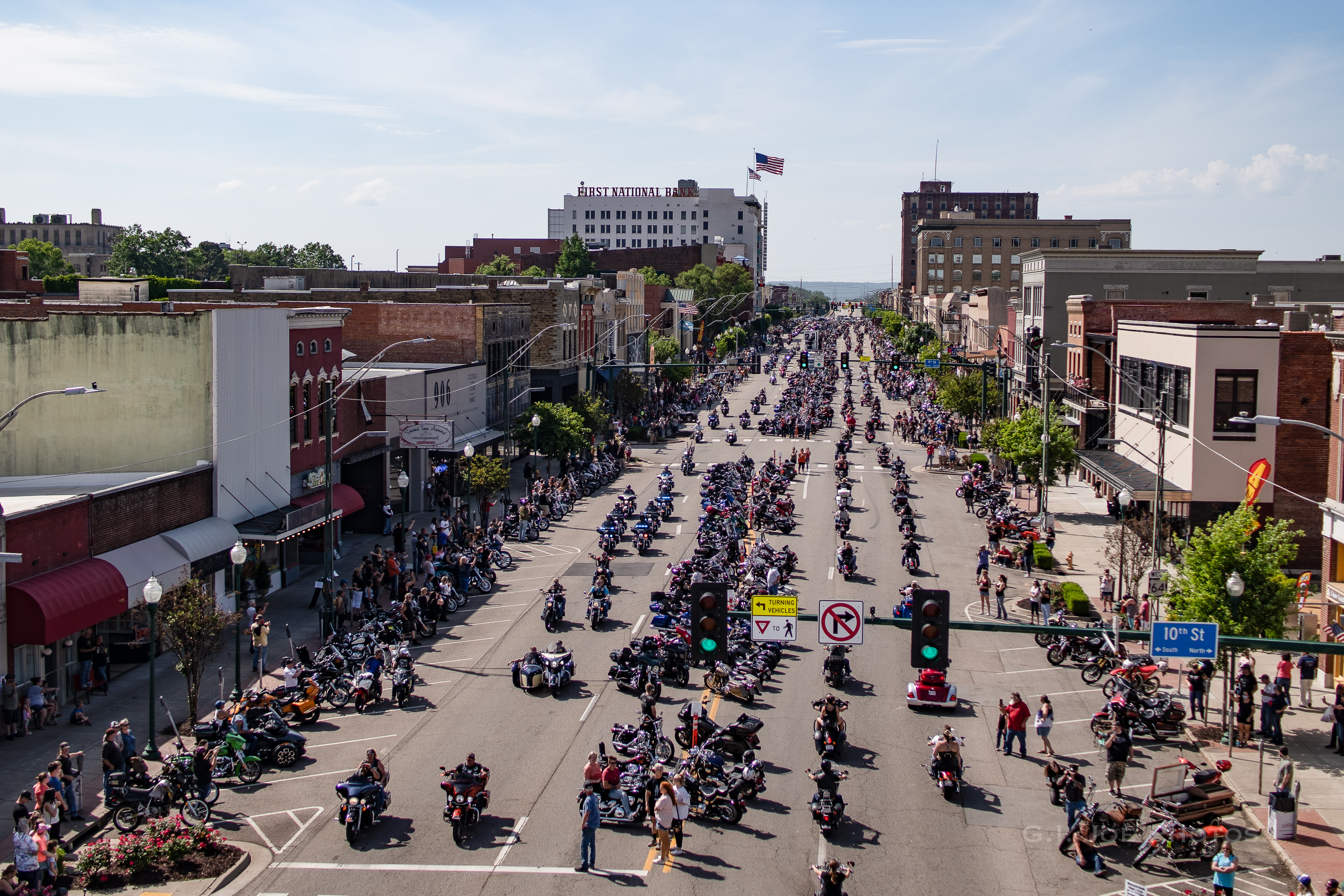 Thunder Through the Valley Motorcycle Parade Group Photo